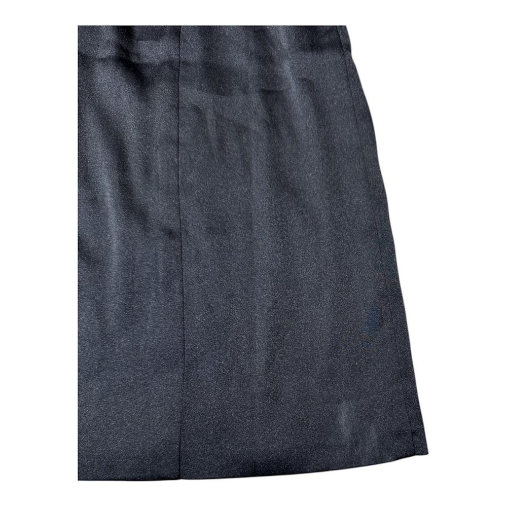Sunday Best Black Satin Mini Slip Dress Size 2 - Picture 4 of 5